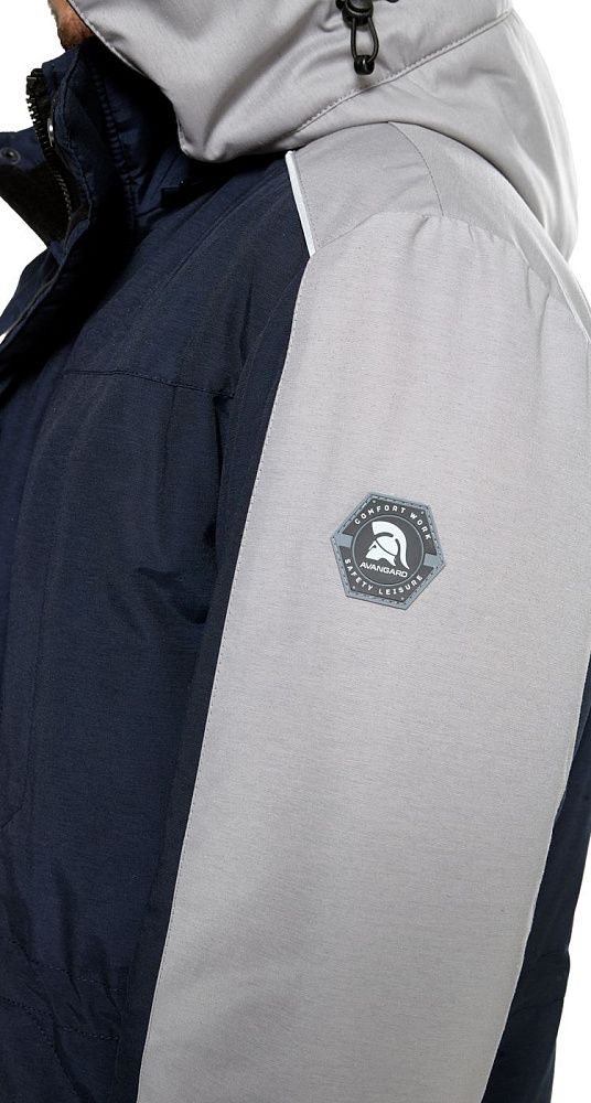 Куртка мужская утепленная рабочая Челленджер синяя с серым