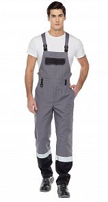 Полукомбинезон мужской летний "Виват" серо-черный