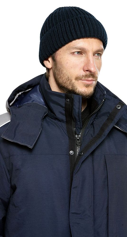 Куртка мужская утепленная рабочая Челленджер синяя с серым