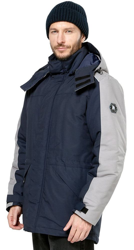 Куртка мужская утепленная рабочая Челленджер синяя с серым